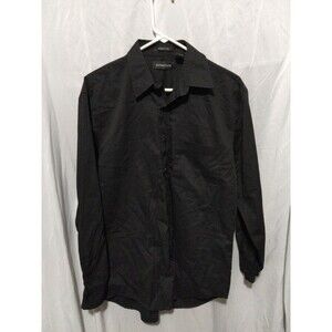 Ultra Club Mens Button Down Shirt Size Small Black Whisper Twill
